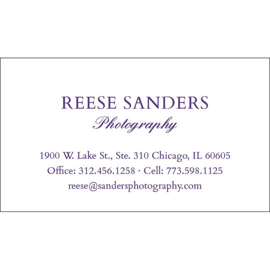 Sanders Business Cards - Raised Ink